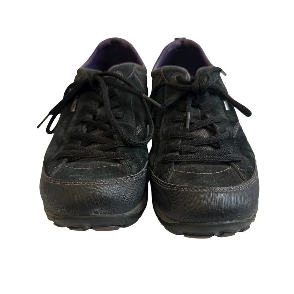 Dansko Paisley Waterproof Suede Shoes Black Purple Walking Hiking Comfort Sz 39